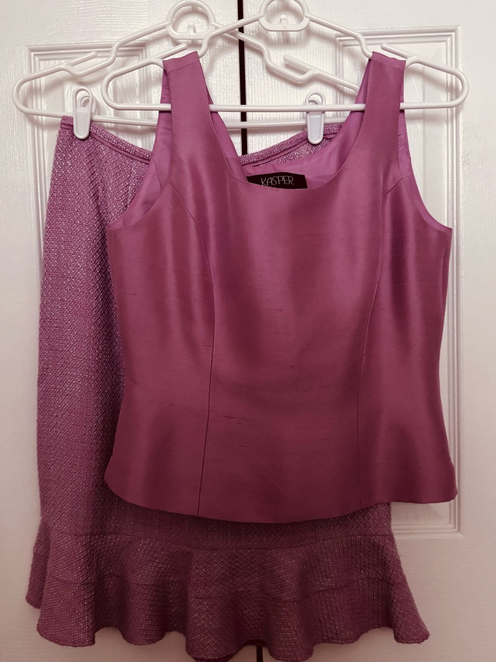 Kasper Pink Top & Skirt Set
